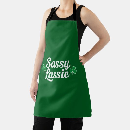 St Patricks Day Sassy Lassie Funny Irish Schürze (InSitu)