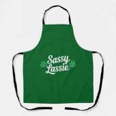 St Patricks Day Sassy Lassie Funny Irish Schürze (Vorderseite)