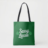 St Patricks Day Sassy Lassie Funny Irish Tasche (Vorderseite)