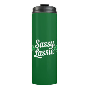 St Patricks Day Sassy Lassie Funny Irish Thermosbecher
