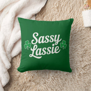 St. Patricks Day Sassy Lassie Lustiger Ire  Kissen