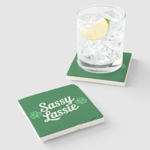 St. Patricks Day Sassy Lassie Lustiger Ire  Steinuntersetzer