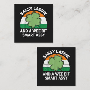 St. Patrick's Day Sassy Lassie Lustiger Shamrock I Mitteilungskarte