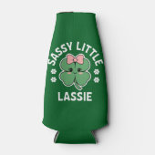 St Patricks Day Sassy Little Lassie Kids Girl Flaschenkühler (Vorderseite)