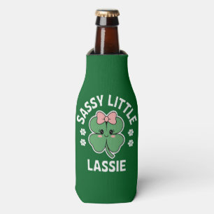 St Patricks Day Sassy Little Lassie Kids Girl Flaschenkühler