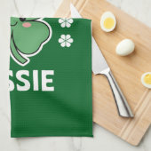 St Patricks Day Sassy Little Lassie Kids Girl Geschirrtuch (Viertel Falte)