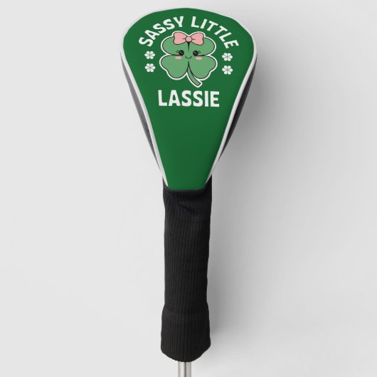 St Patricks Day Sassy Little Lassie Kids Girl Golf Headcover (Vorderseite)
