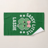 St Patricks Day Sassy Little Lassie Kids Girl Handtuch (Handtuch)