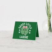 St Patricks Day Sassy Little Lassie Kids Girl Karte (Vorderseite)