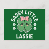 St Patricks Day Sassy Little Lassie Kids Girl Postkarte (Vorderseite)