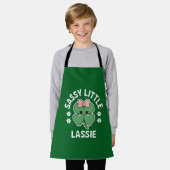 St Patricks Day Sassy Little Lassie Kids Girl Schürze (Getragen)