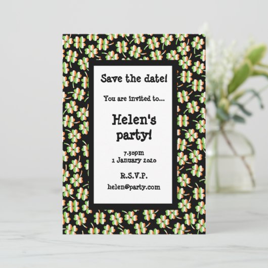 St. Patrick's Day Save The Date (Stehend Vorderseite)