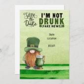 St. Patrick's Day Save the Date für Bier Einladung (Vorne/Hinten)