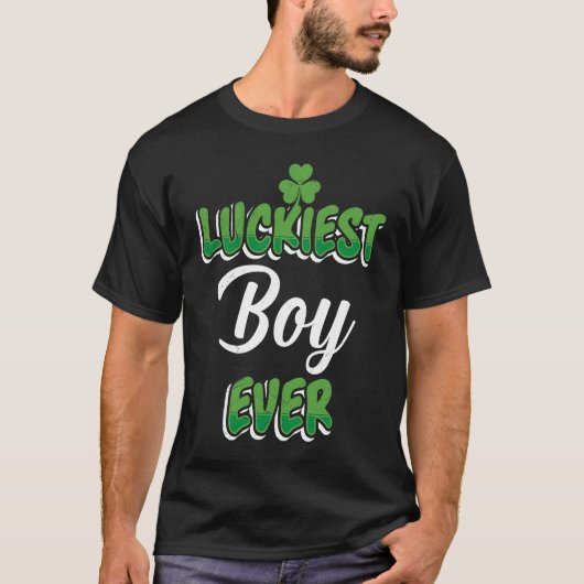 St Patrick's Day saying Luckiest Boy ever T-Shirt (Vorderseite)