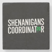 St. Patrick's Day Schabernack-Koordinator Steinuntersetzer (Vorderseite)