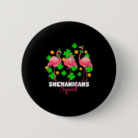 St patrick's day Schabernack-Truppe irischer Flami Button (Vorderseite)