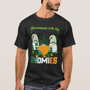 St. Patricks Day Schelmereien Gnomies Gnom Shamroc T-Shirt