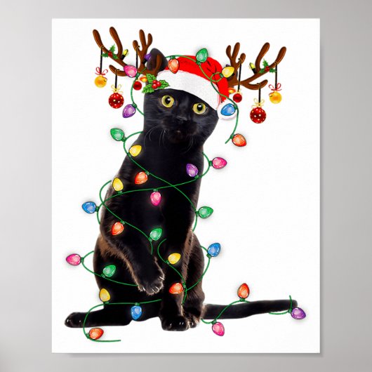 St Patricks Day Schwarze Katze Geschenk Mein Glück Poster (Vorne)