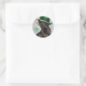 St. Patrick's Day Scottish Terrier Classic Round S Runder Aufkleber (Tasche)