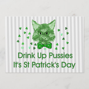 St Patrick's Day Scrapper Cat Einladung