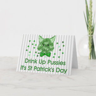 St Patrick's Day Scrapper Cat Karte