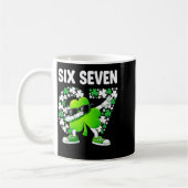 St. Patricks Day sechs sieben 6 7 Meme Shamrock Ki Kaffeetasse (Links)
