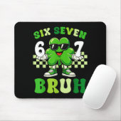 St. Patricks Day sechs sieben bruh Meme 6 7 Kleebl Mousepad (Mit Mouse)