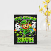 St patrick's day sechs sieben Meme 6 7 bruh Karte (Gelbe Blume)