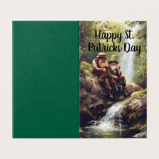 St. Patricks Day Segen Card (Außenseite Aufgefaltet)