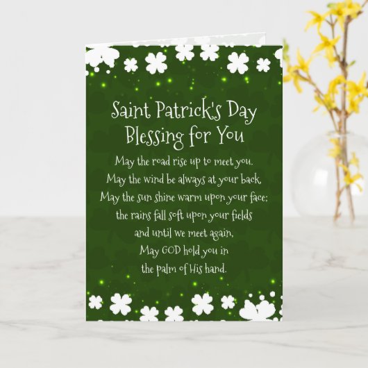 St. Patrick's Day Segen für Sie Karte (Gelbe Blume)