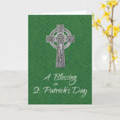 St. Patricks Day Segen Irish Crucifix Karte (Gelbe Blume)