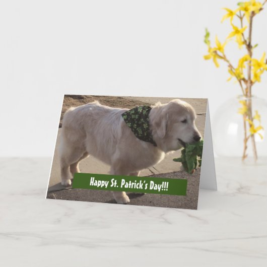 St. Patrick's Day Segen - Karte (Gelbe Blume)