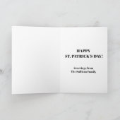 St Patrick's Day Segen Karte (Innenseite)