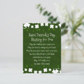 St. Patrick's Day Segen Mai die Straße aufsteigen Postkarte (Stehend Vorderseite)