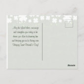 St. Patrick's Day Segen Mai die Straße aufsteigen Postkarte (Rückseite)