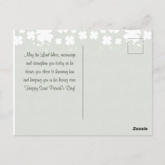 St. Patrick's Day Segen Mai die Straße aufsteigen Postkarte (Rückseite)