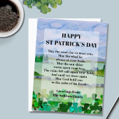 St Patrick's Day Segen Postkarte
