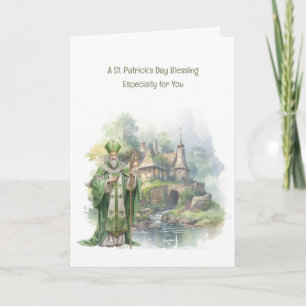 St. Patrick's Day Segen Rose Celtic Cross Karte