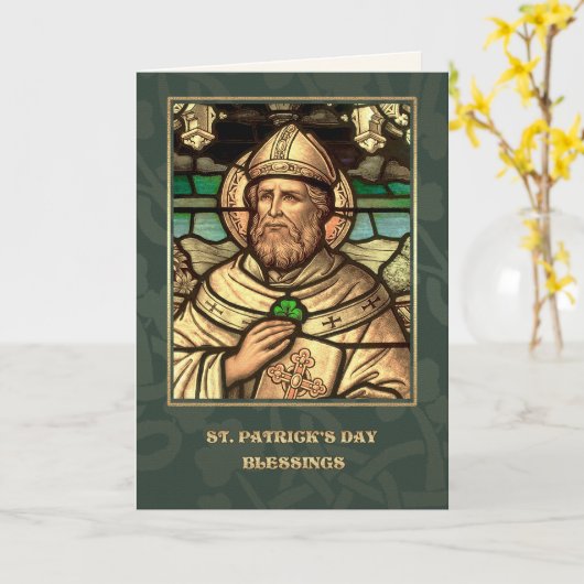 St. Patrick's Day Segings Religious Card Karte (Gelbe Blume)