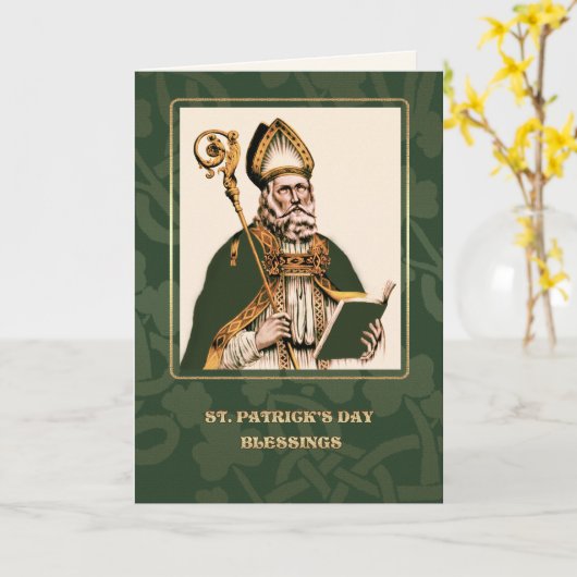 St. Patrick's Day Segings Religious Karte (Gelbe Blume)
