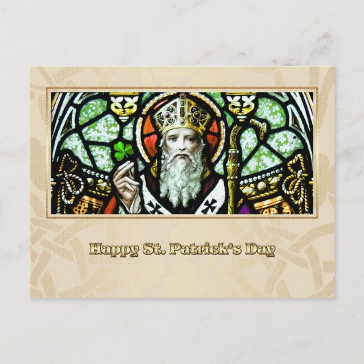 St. Patrick's Day Segings Religious Postkarte (Vorderseite)