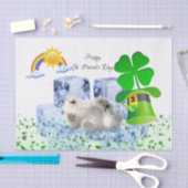St. Patrick's Day Seidenpapier Eisbär (Handwerk)