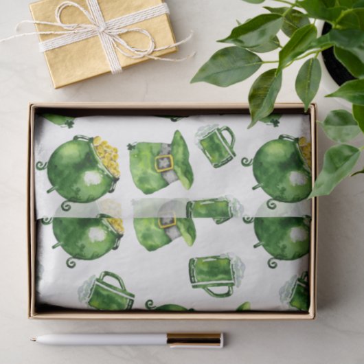 St Patricks Day Series Design 1 Seidenpapier (Geschenk)