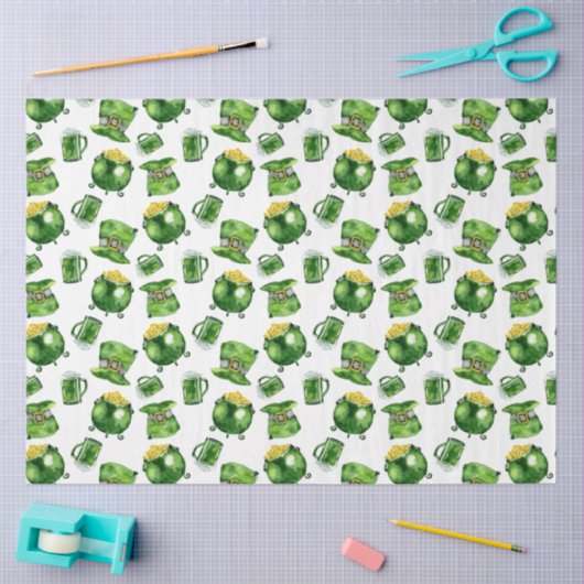 St Patricks Day Series Design 1 Seidenpapier (Basteln)