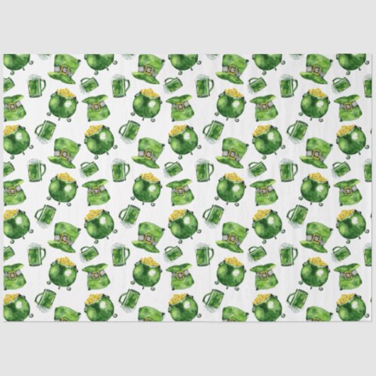 St Patricks Day Series Design 1 Seidenpapier (Vorderseite)