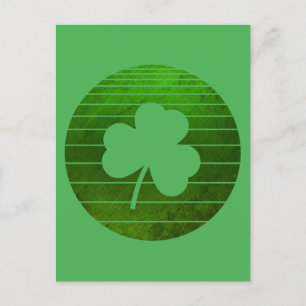 ST. PATRICK'S DAY SHAMROCK BLATT GLÜCK GRÜN POSTKARTE