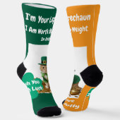 St Patrick's Day Shamrock Cat Humor Socken (Gewinkelt)