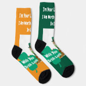 St Patrick's Day Shamrock Cat Humor Socken (Rechts)
