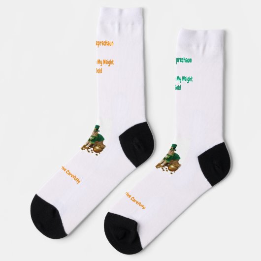 St Patrick's Day Shamrock Cat Humor Socken (Linkes Detail)