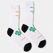 St Patrick's Day Shamrock Cat Humor Socken (Rechts)